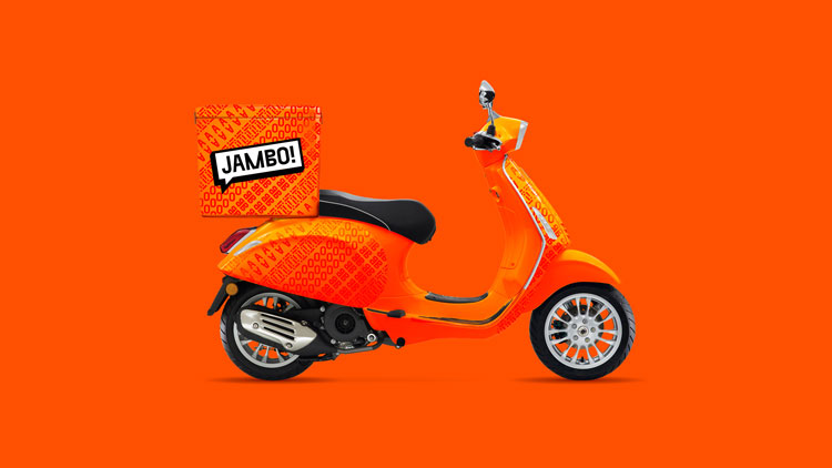 倫敦Jambo餐飲外賣初創(chuàng)企業(yè)“對話式”品牌形象塑造,logo設(shè)計